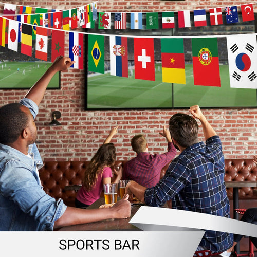 2026 World Cup Bunting Banner Flags [11 X 7.5 Inch], Full String [40 Feet] | Flag Decor for Fan Club Party, Soccer Events, World Cup Fan Celebration!
