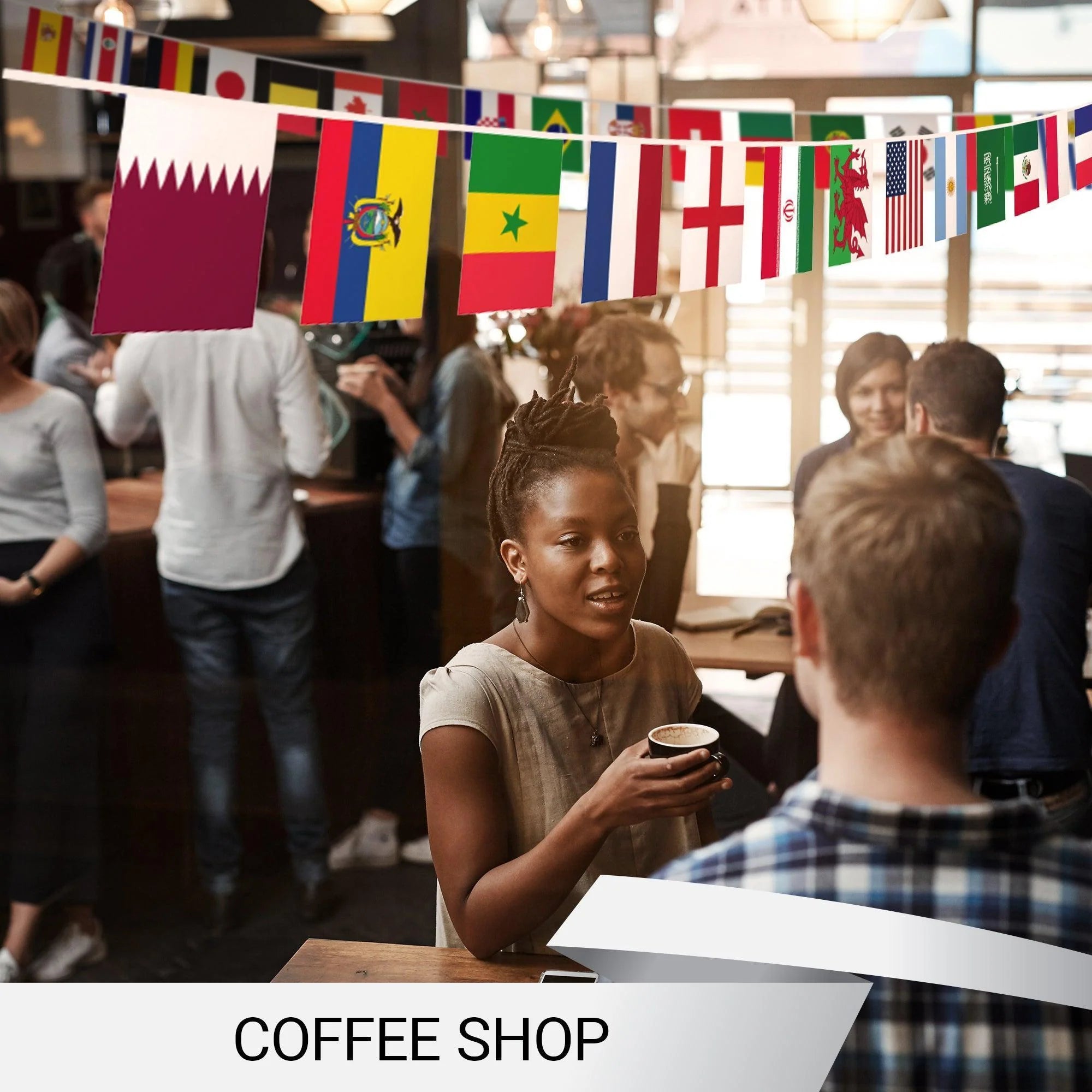 2026 World Cup Bunting Banner Flags [11 X 7.5 Inch], Full String [40 Feet] | Flag Decor for Fan Club Party, Soccer Events, World Cup Fan Celebration!